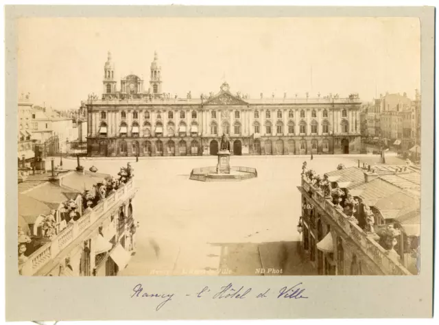 France, Nancy, Hôtel de Ville, N.D. phot. Vintage Albumen Print Albumin Print