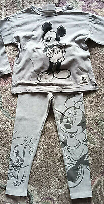girl ZARA baby outfit 3-4-5 years leggings top Mikey Mouse Disney line
