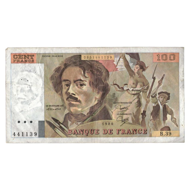France 100 Francs - Delacroix - 1990 - Série K.168, , - Suffren Numismatique