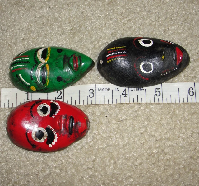 African Dan Lega Tribe 3 Passport Masks Pendants Liberia Collector Ivory Coast 6