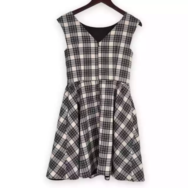 Plaid Tartan A-Line Dress Size Small 2