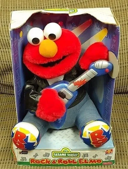 1998 Rock and & Roll Elmo - Fisher Price - Sesame Street - Plush Stuffed Animal