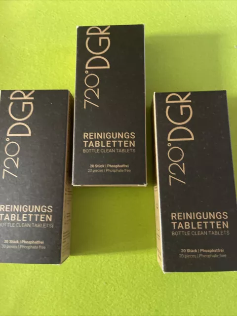 720 dgree Reinigungstabletten Bottle Clean Tablets 3 X20 Stück Neu