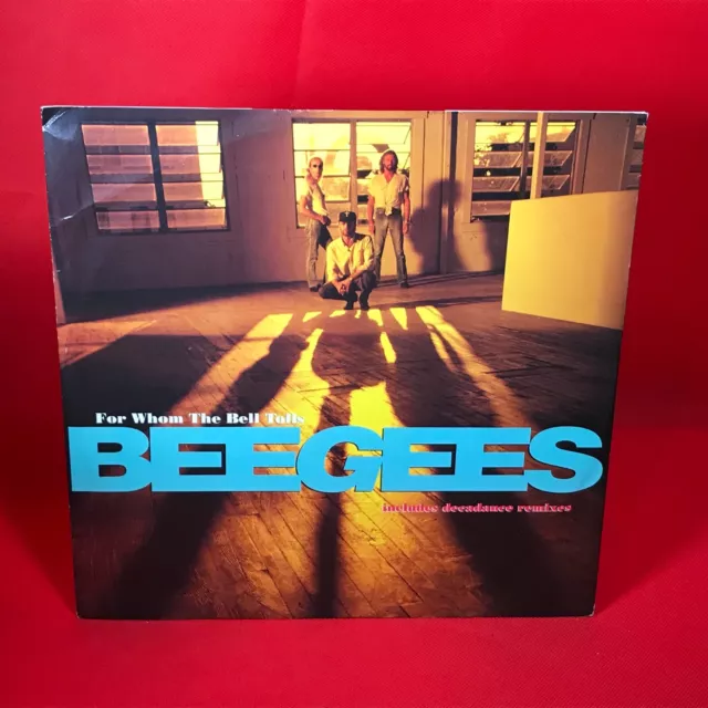 BEE GEES For Whom The Bell Tolls 1993 UK 12" vinyl Single Barry Robin Gibb