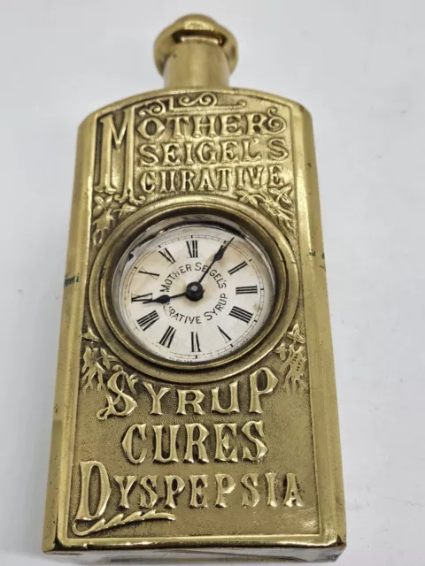 1878 MOTHER SEIGEL'S CURATIVE SYRUP Victorian QUACK MEDICINE Advertising Clock