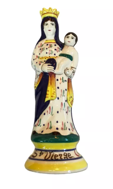 HB Henriot Quimper 9" St Vierge statue