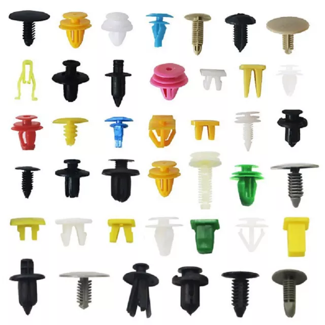 500Pcs Mixed Auto Car Fastener Clip Bumper Fender Trim Plastic Rivet Door Panel