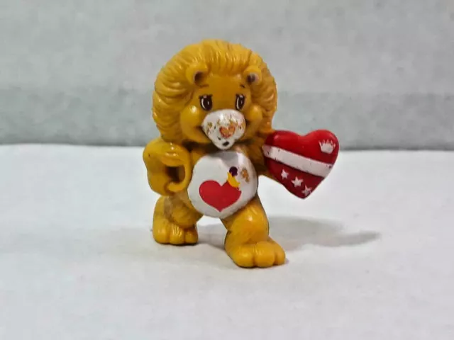 Vintage Care Bear Cousin Figure Brave Heart Lion & Heart Shield