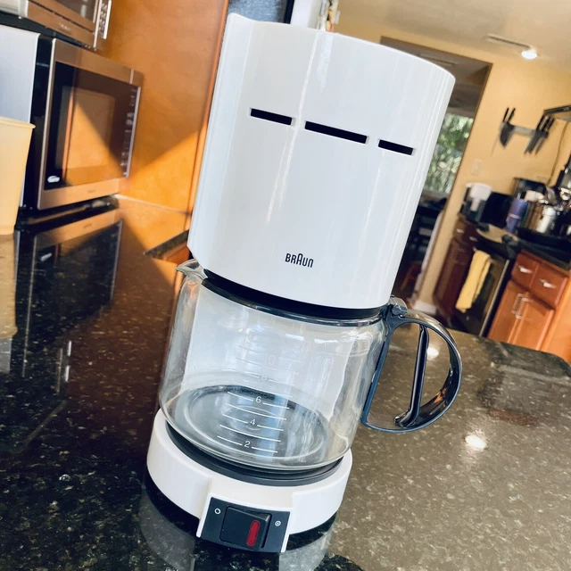 BRAUN AROMASTER 10 Cup Coffee Maker White Type 4085 KF420 Gold Filter