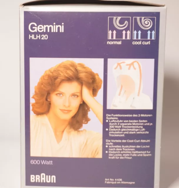 Original Braun 4 436 Gemini HLH 20 doble motor capó flotante 600 W con bolsa en embalaje original 3