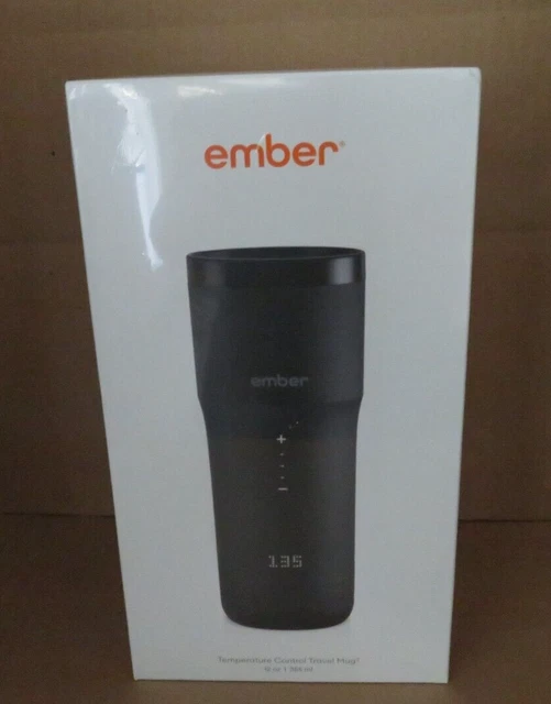 NEW Ember 12 Oz Ceramic Temperature Control Smart Travel Mug 2 TM191200US Black