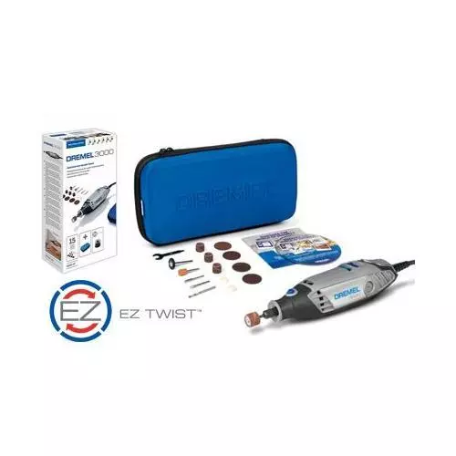 Dremel 3000-15 Variable speed Multitool + 15 Genuine Dremel Accessories 3000JB