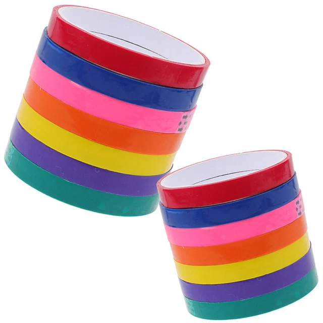 14 rollos de cintas de bola de colores cinta adhesiva multifunción juguetes cinta de estrés juguete