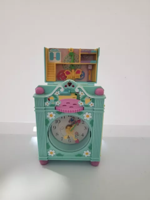 1991 Polly Pocket WORKING Vintage Funtime Clock Bluebird Toys No Figures B64