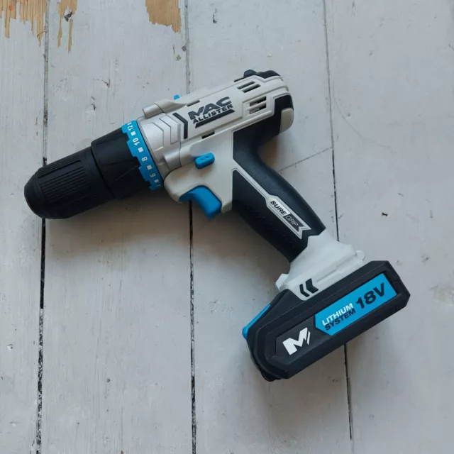 Mac allister 18v 1.5 ah combi 2025 drill & impact driver kit 2 batteries