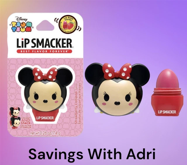 LIP SMACKER Disney Tsum Tsum Lip Balm Minnie Mouse Strawberry Lollipop 0.26 OZ