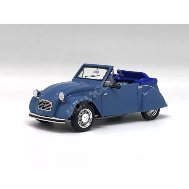 Voiture Miniature Citroen 2Cv Sarhy Cabriolet Ouvert Bleue - Franstyle - 1/43