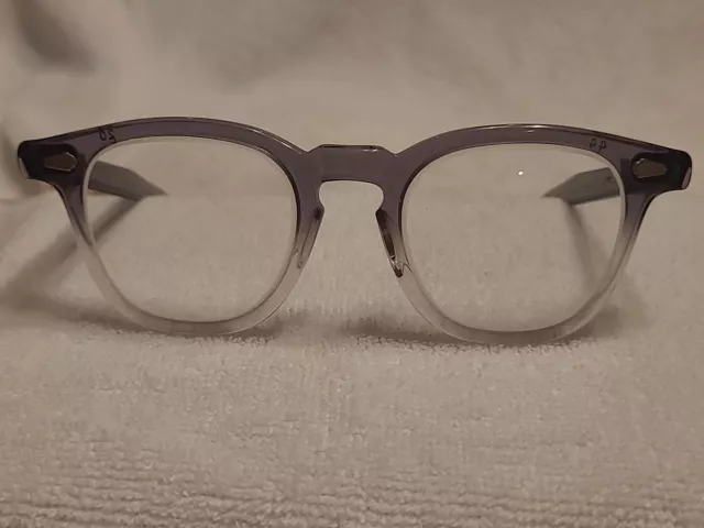 Vintage 1950s Smoke Gray And Clear Rimmed Eyeglasses. American Optical?
