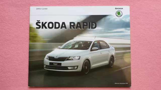 Skoda Rapid S Sport SE L car brochure sales catalogue November 2016 MINT