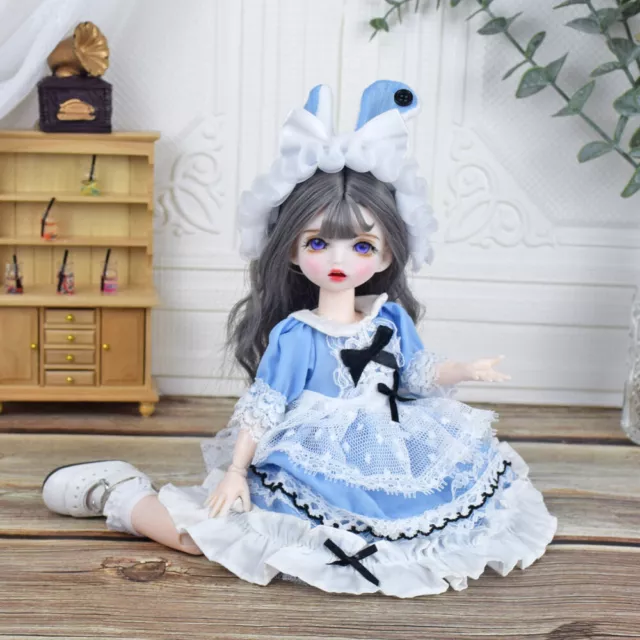 1/6 BJD Doll 30cm Ball Jointed Dolls with Outfits Palace Princess Dress Clothes