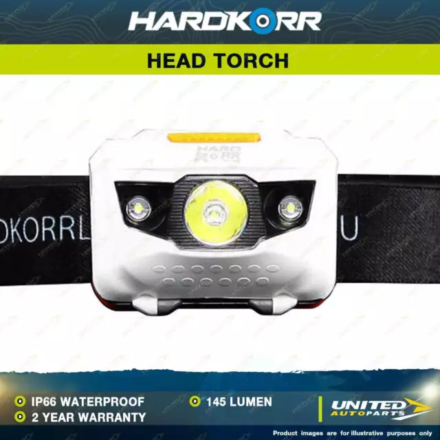 Hardkorr 145 Lumen Head Torch Headlamp IP66 Waterproof Caravan Camping