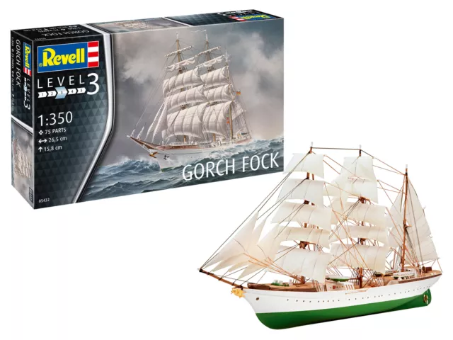 Gorch Fock Vessel Veliero 1:350 Plastic Model Kit REVELL