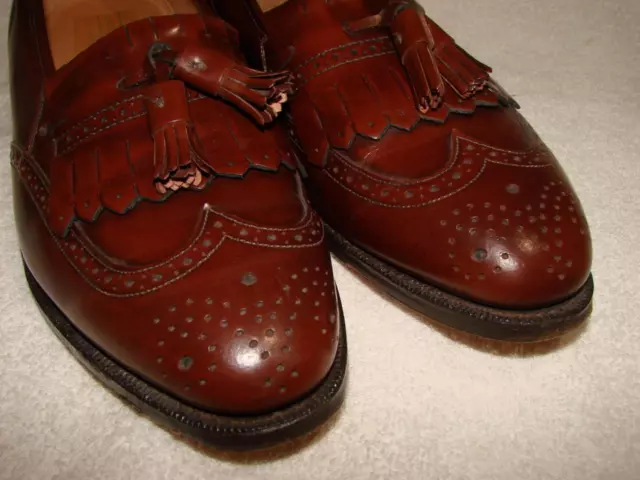 JOHNSTON MURPHY OPTIMA Shoes Wingtips Kiltie Tassel Slip On Burgundy ...