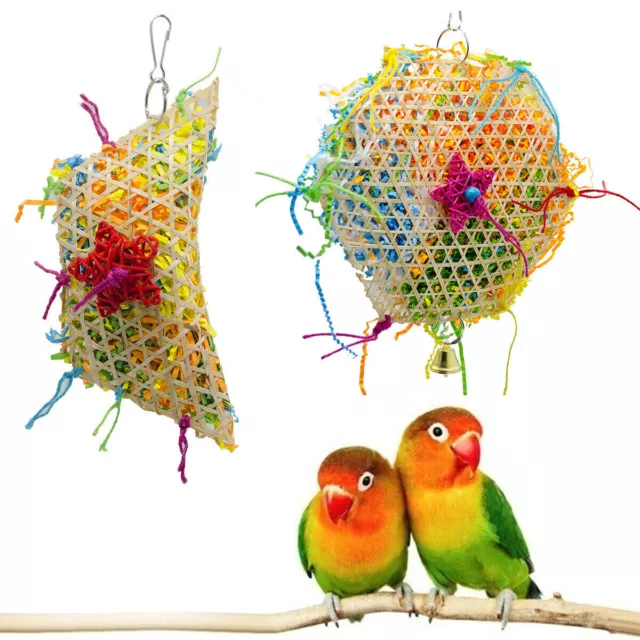 Papagei Vogel Beißspielzeug Käfig hängend Streifen Wellensittich Kauspielzeug