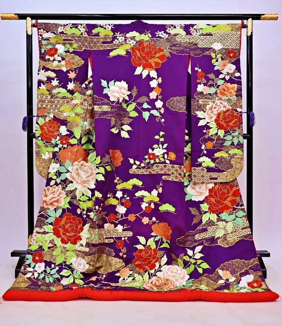 Japanese Kimono Uchikake Wedding Pure Silk  japan 861