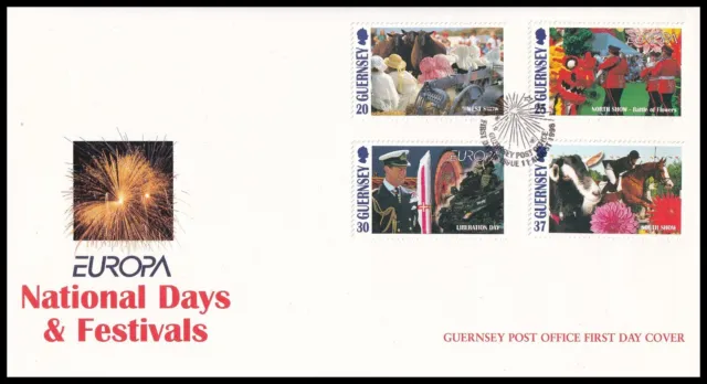 1998 Guernsey Europa: National Days & Festivals Guernsey PO FDC