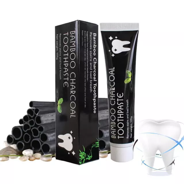 Bamboo Charcoal Toothpaste Mint Teeth Whitening Black Stains Breath  New 3
