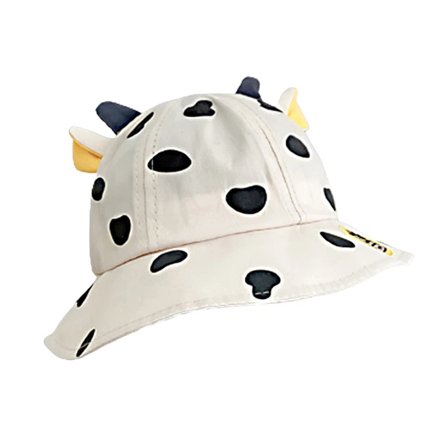 Cappello a secchio con cinturino per mento decorativo bambino cappello da pescatore di lunga durata
