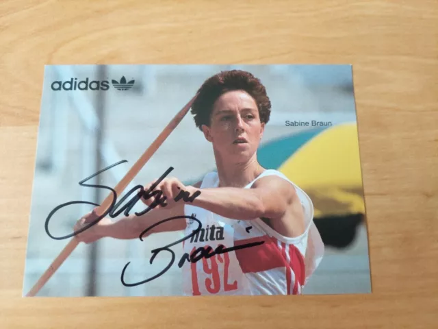 Autogrammkarte  Sabine Braun / Leichtathletik