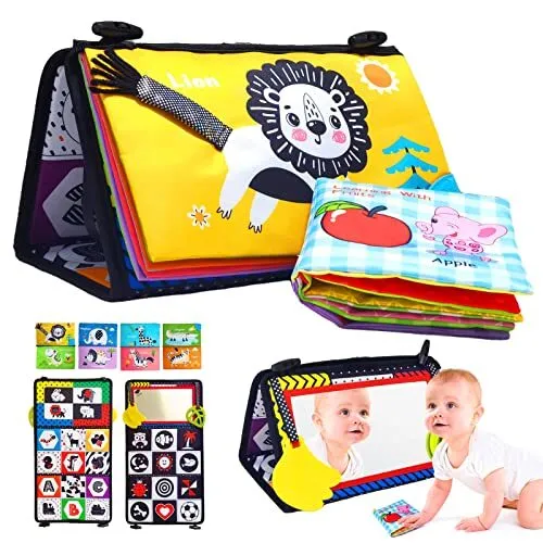 VASSRO Baby Toys 0-6 Months Newborn Infant Toys Tummy Time Mirror Toys with A...