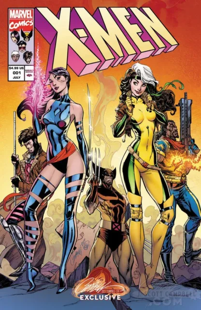 X-Men #1 J Scott Campbell Exclusive Variant Nm Rogue Psylocke Wolverine Gambit