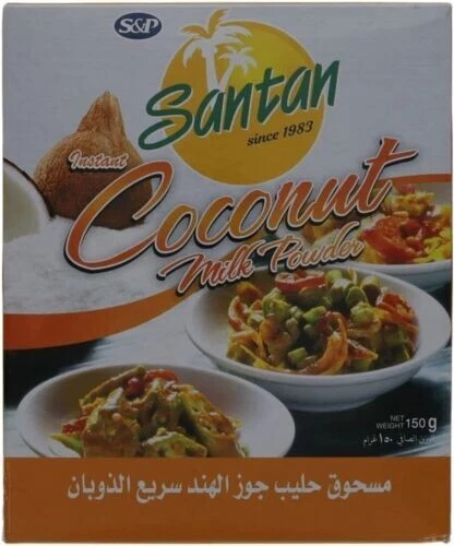 Santan latte di cocco in polvere 150 g spedizione gratuita in tutto il mondo