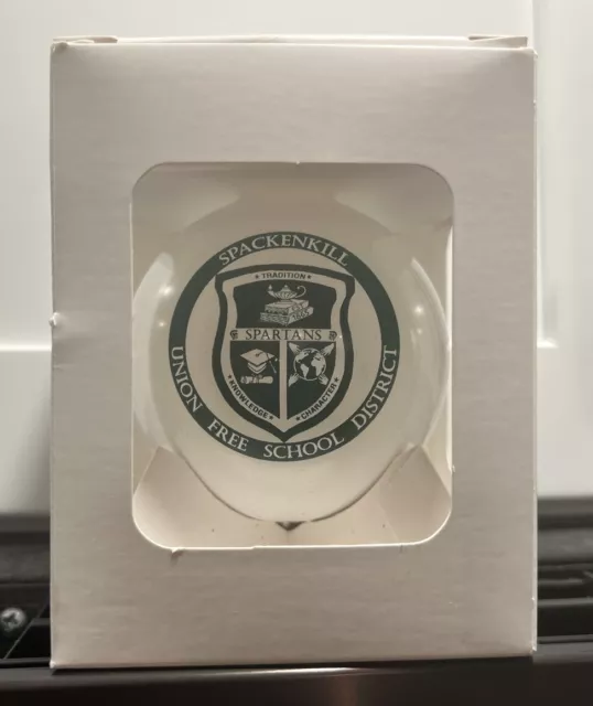 Spackenkill School District Glass Christmas Ball Ornament NEW YORK Spartans NIB