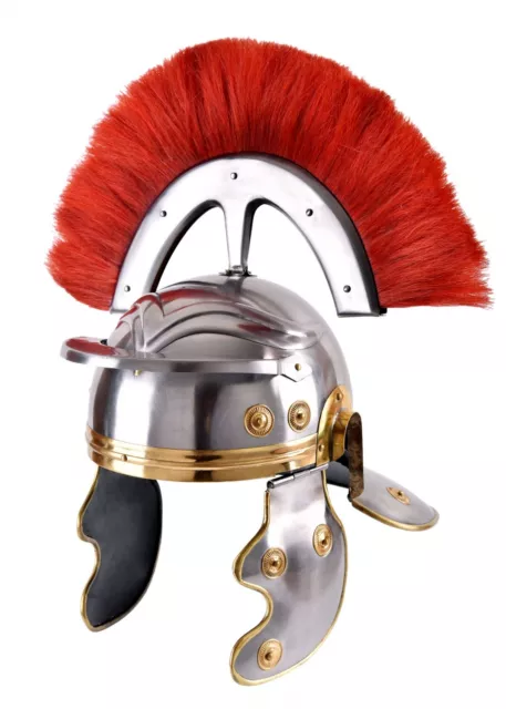 Battle-Merchant Römischer Offiziershelm mit Helmbusch (Centurio) Römerhelm Helm