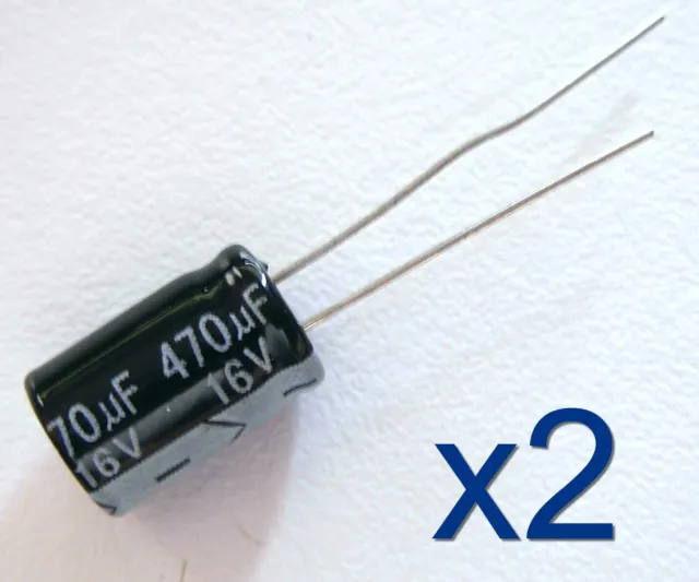 2x Condensateur électrolytique 16V 470uF /2pcs Radial Aluminium Capacitor 8x12mm