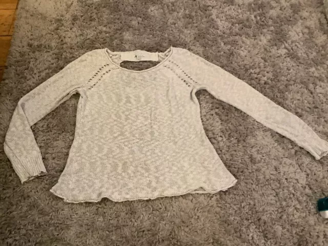 Ladies American Eagle Outfitters Open Backed Light Grey Knitted Top Size XL