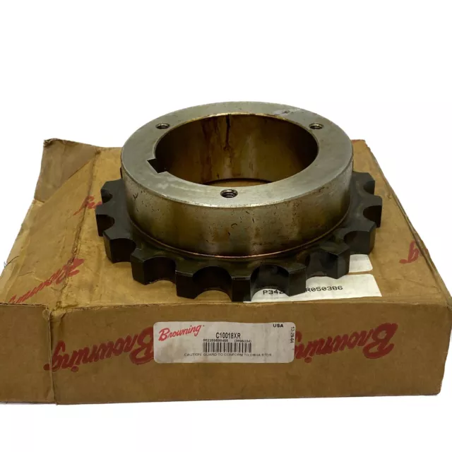 NEW IN BOX Browning 18 Teeth Chain Coupling Sprocket C10018XR