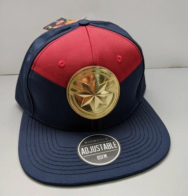 The Avengers Captain Marvel Snapback Baseball Hat Adjustable Cap BioWorld NWT