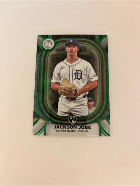2025 TOPPS TRIBUTE Green #100 Jackson Jobe Tigers RC Rookie 71/99 