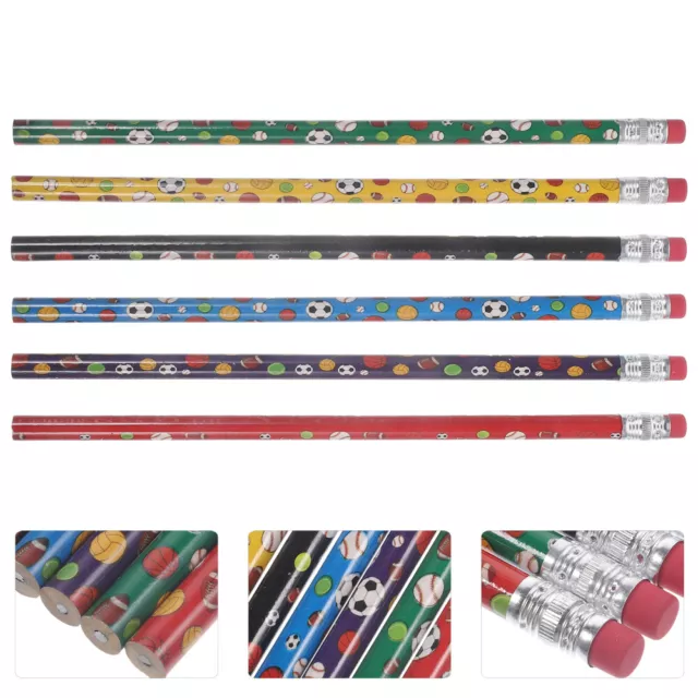 48 Pcs Football Pencil Colered Pencils Colored Lead Drawing