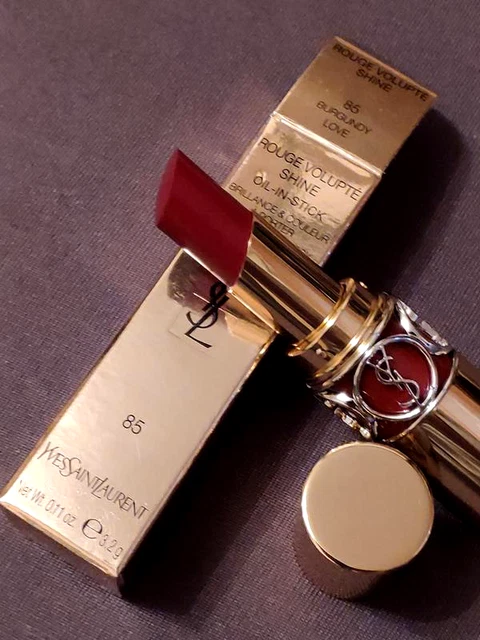 YSL BURGUNDY LIPSTICK Rouge Volupte Shine Oil In Stick 85 Burgundy Love Stick 21.90 PicClick UK