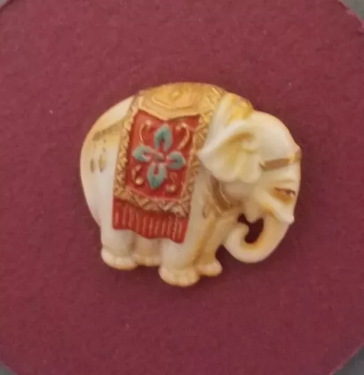 Antique Vintage Arita Japan Button Elephant 