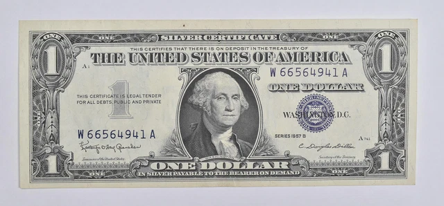 Crisp - 1957-B United States Dollar Currency $1 Silver Certificate *018
