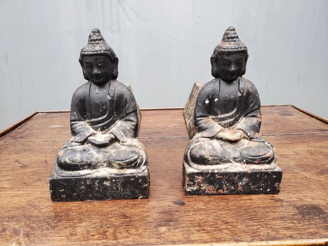 Chenets Anciens "Bouddha"
