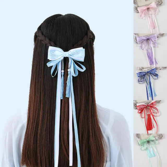Chinese Ribbon Tassel Hairpin Hair Clip Women Girl Headdress Hair Accessories