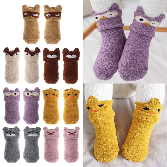 Scivoli antiscivolo Neonati Toddler Socks Calzini di velluto Pavimento Sox